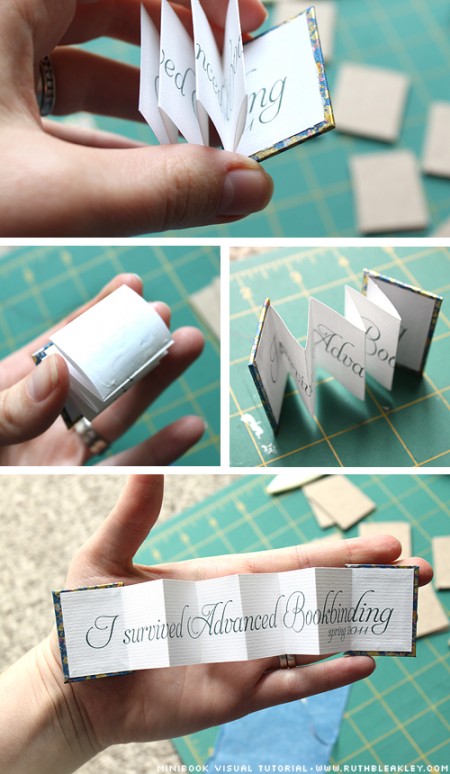 paper crafts for gifts: mini book photo tutorial
