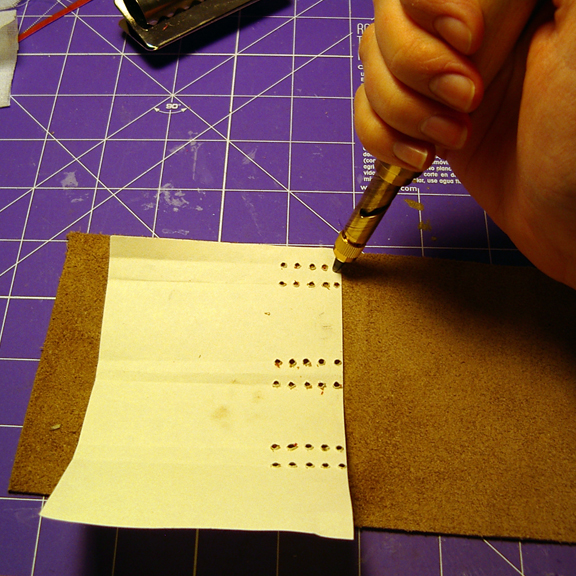 Little Leather Longstitch Book bookbinding process photos by Ruth Bleakley 