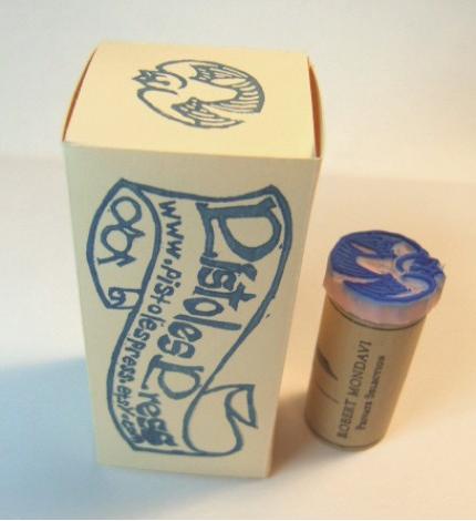 Here's one of four stamps I purchased - great packaging and clever use of a cork as a stamp handle!