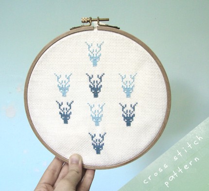 Cross-stitch Stag Wall Hanging - The Time is Now