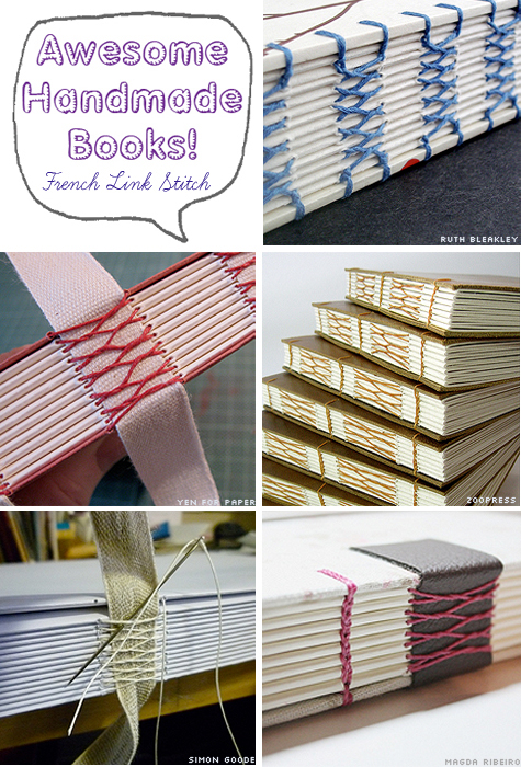 Awesome Handmade Books - French Link Stitch Bookbinding Examples