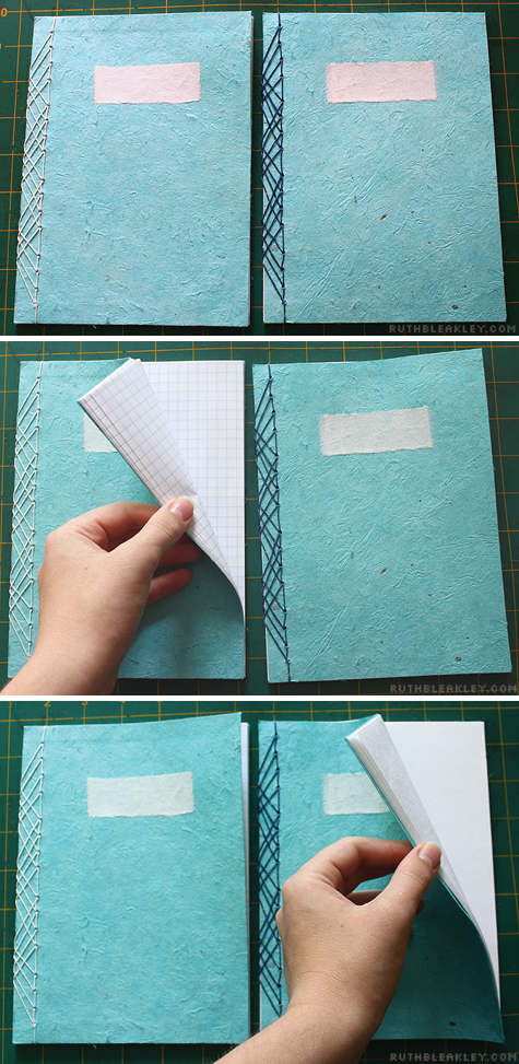 Tutorial  How to Make a Stab Bound Book with Loose Leaf Paper