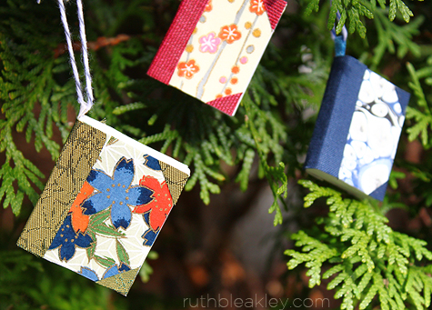 book christmas tree ornaments by Ruth Bleakley