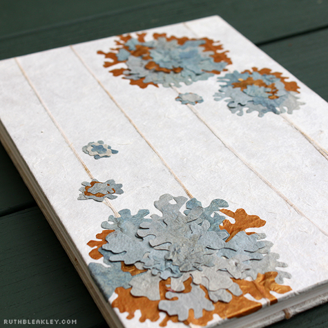 paper lichen handmade book by Ruth Bleakley and Chelsea Clarke