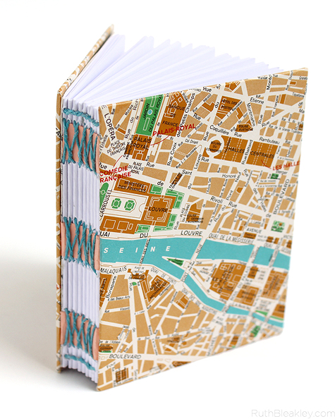 Paris Map Travel Journal by Ruth Bleakley