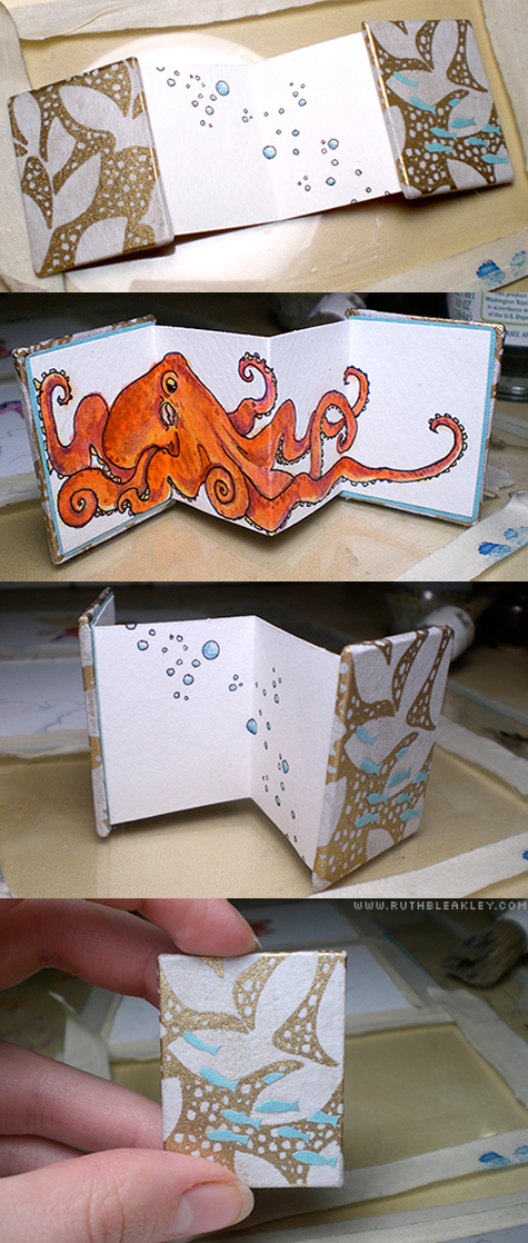 Illustrated Octopus Miniature Book 3 by Ruth Bleakley