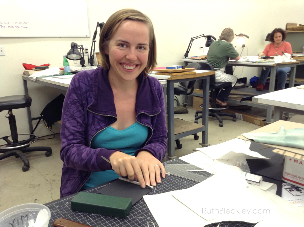 Ruth Bleakley bookbinding at Penland School of Crafts