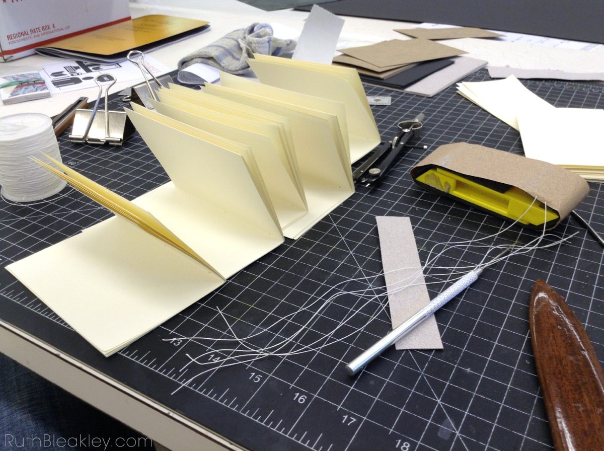 Onionskin Bookbinding class at Penland School of Crafts Ruth Bleakley