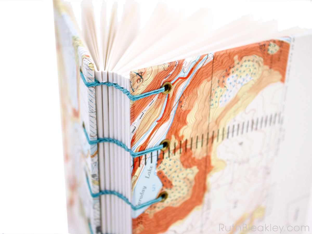 Oregon Map Journal hand bound by Ruth Bleakley