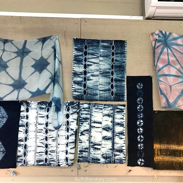 shibori fabric made at Aya Fiber Studio