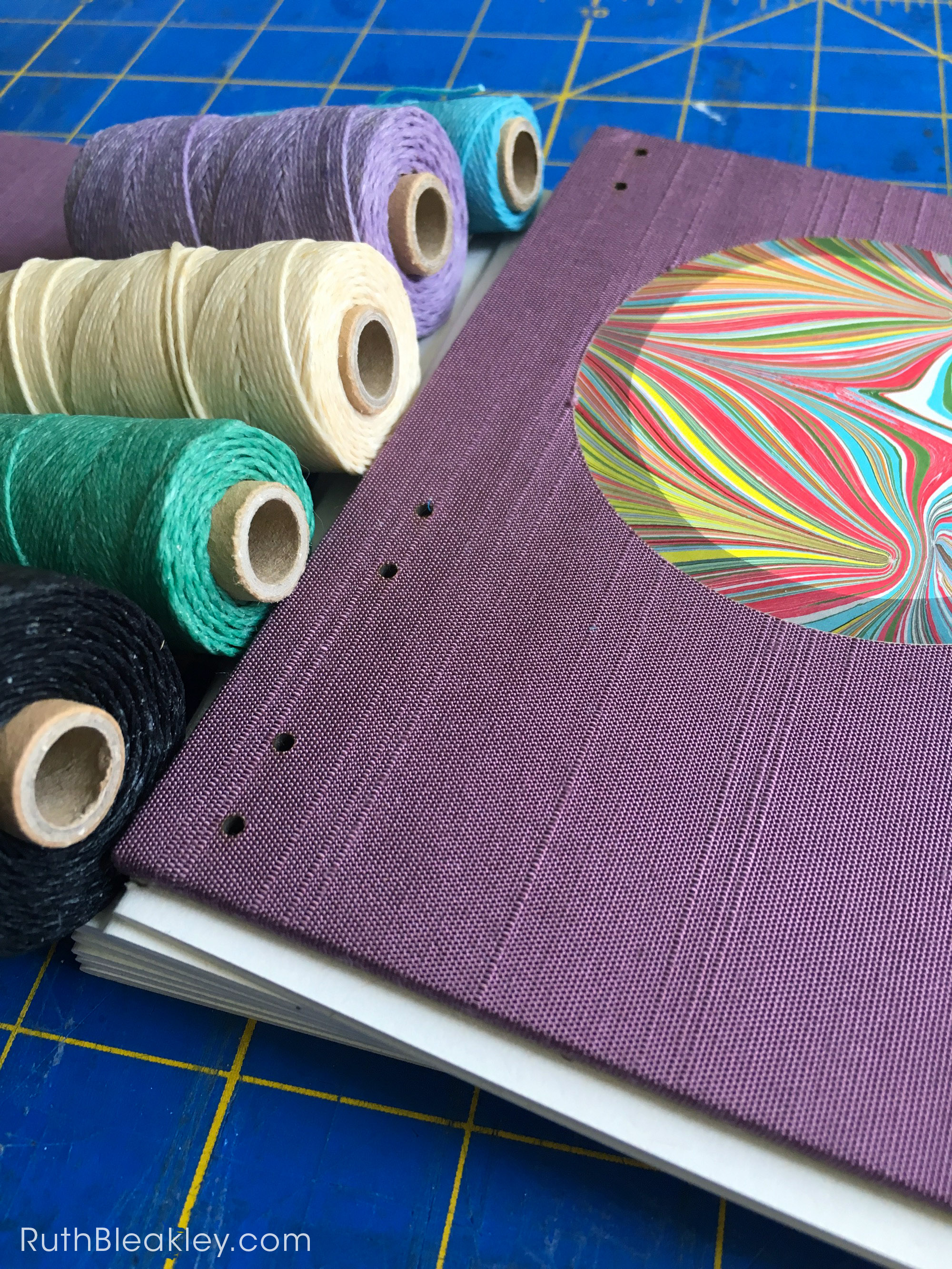 choosing thread bookbinding process by Ruth Bleakley